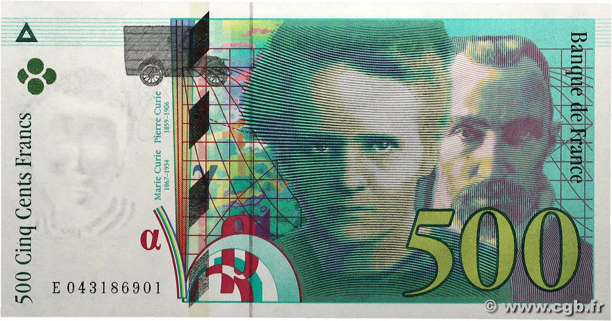 500 Francs PIERRE ET MARIE CURIE FRANCE  2000 F.76.05 NEUF