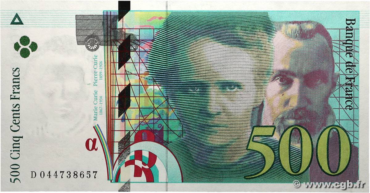 500 Francs PIERRE ET MARIE CURIE FRANCE  2000 F.76.05 NEUF