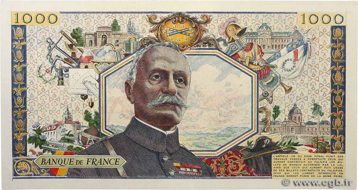 1000 Francs MARÉCHAL FOCH Essai FRANKREICH  1960 NE.1960.01a ST