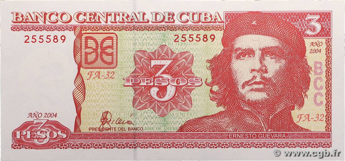 3 Pesos CUBA  2004 P.127a pr.NEUF