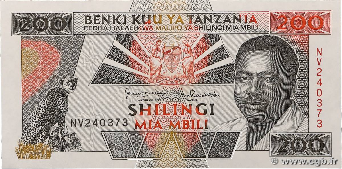 200 Shilingi TANZANIE  1993 P.25b pr.NEUF