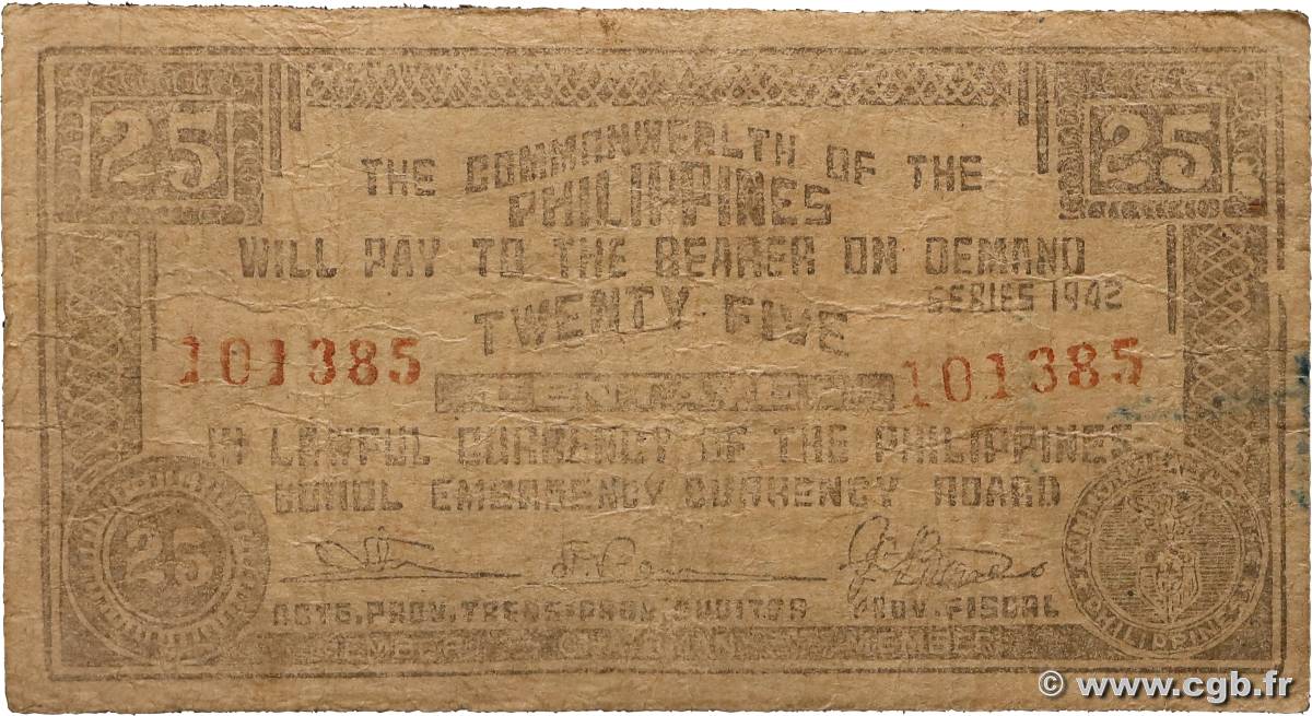 25 Centavos PHILIPPINES  1942 PS.132f B+