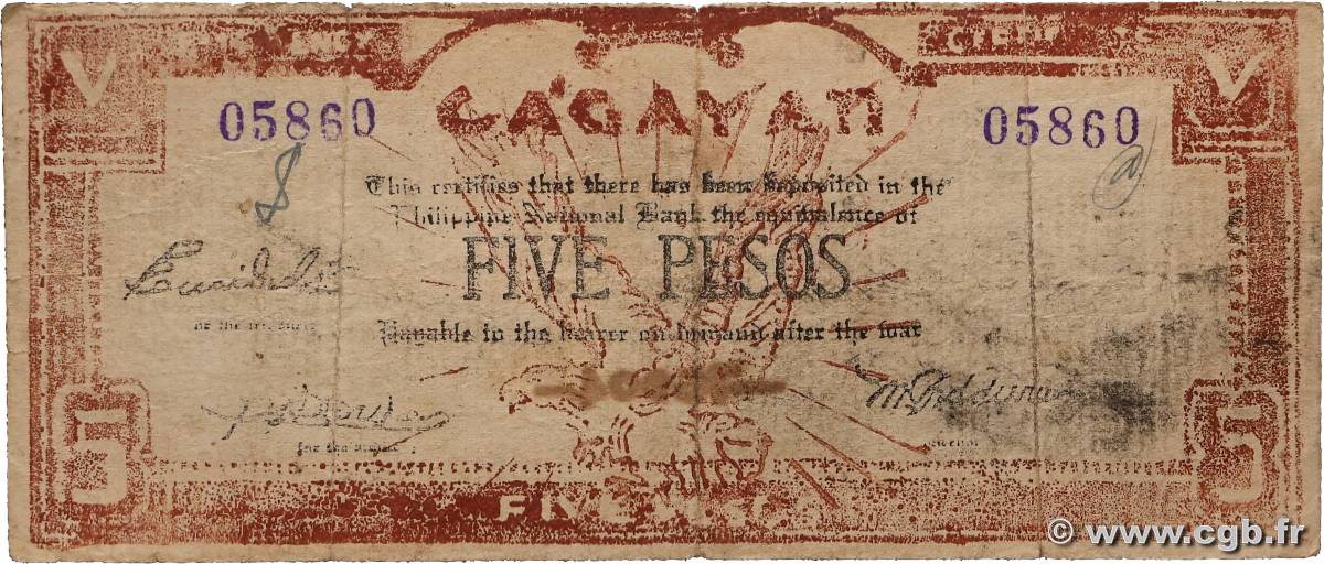 5 Pesos PHILIPPINES  1942 PS.191a TB