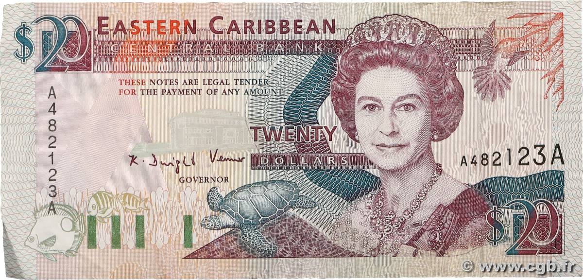 20 Dollars EAST CARIBBEAN STATES  1993 P.28a VF+