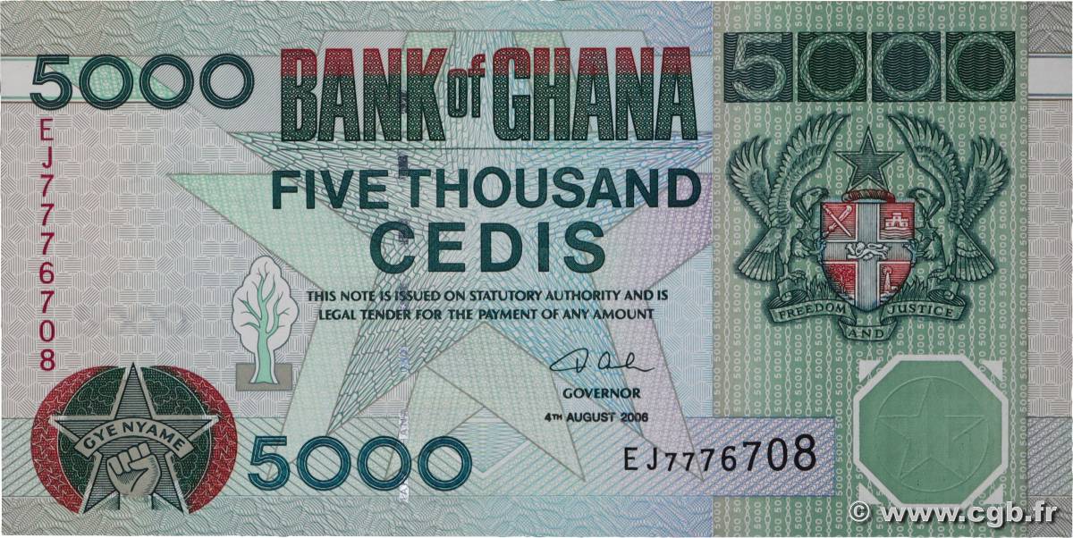 5000 Cedis GHANA  2006 P.34j pr.NEUF