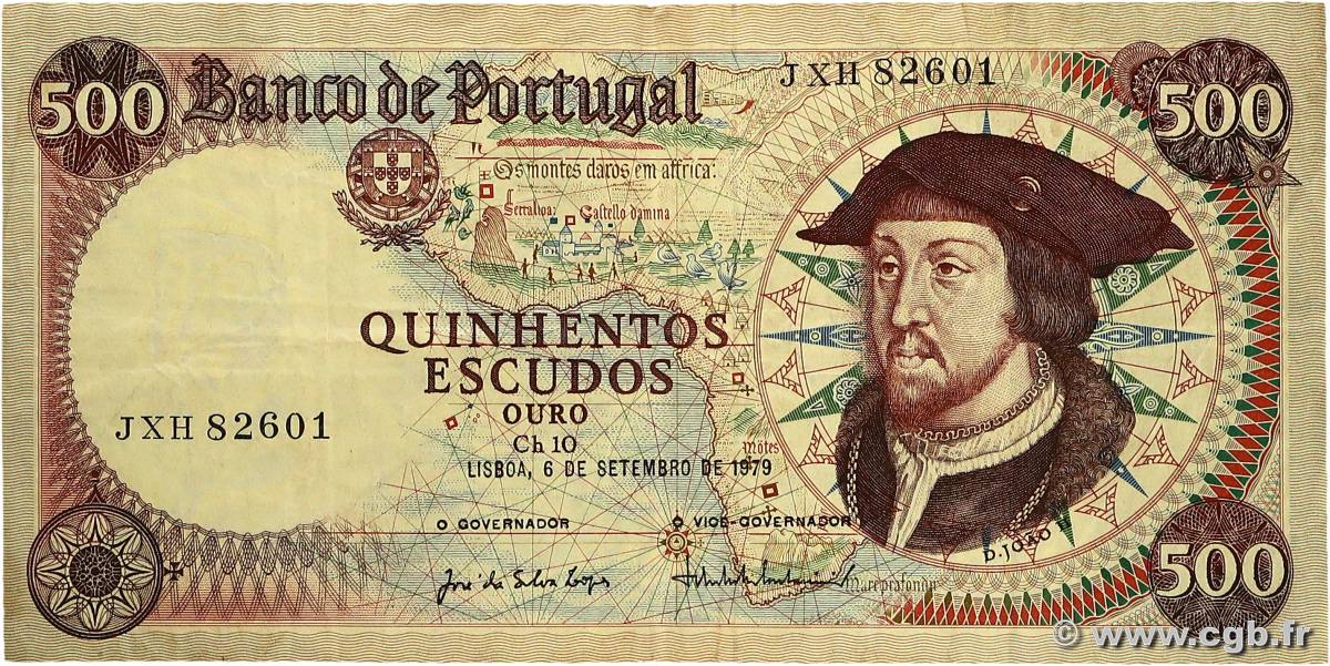 500 Escudos PORTUGAL  1979 P.170b TB+