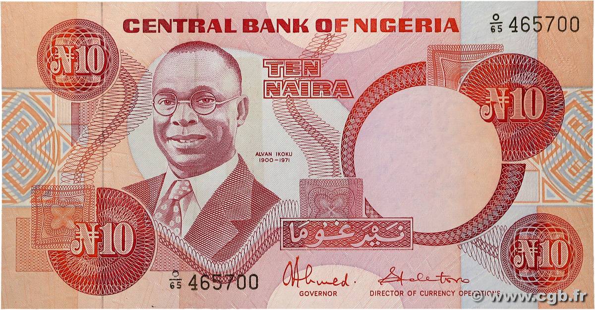 10 Naira NIGERIA  1984 P.25c NEUF