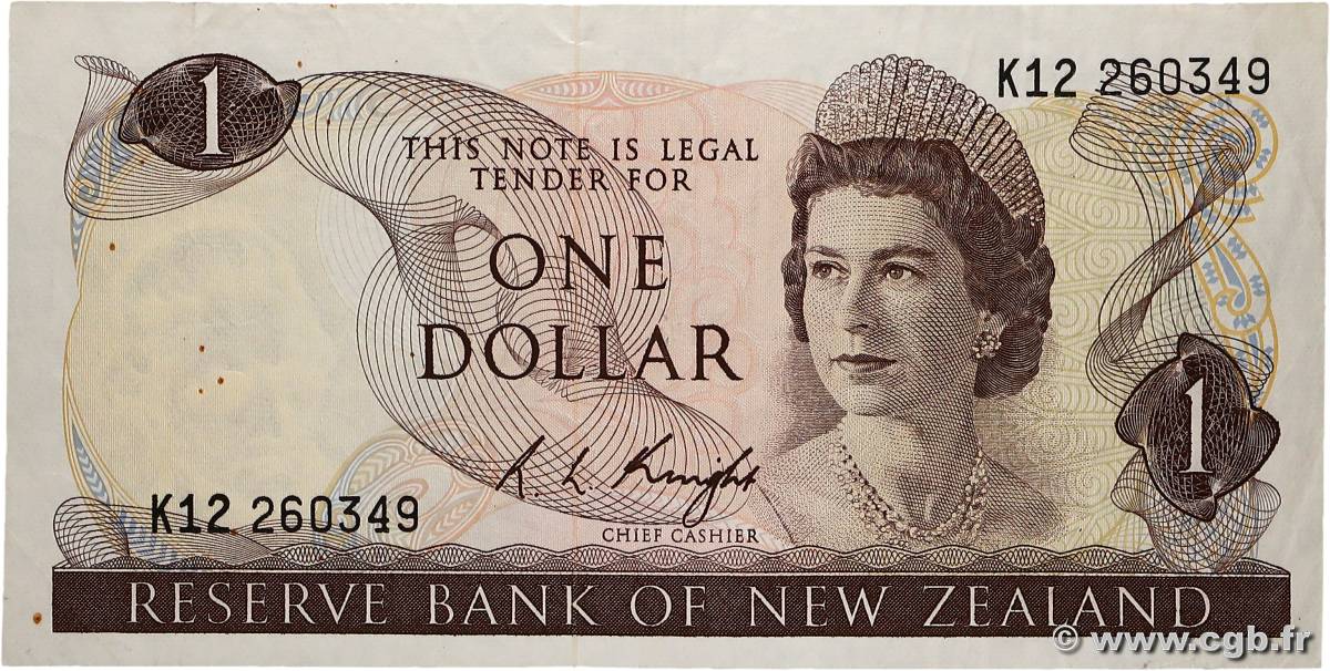 1 Dollar NOUVELLE-ZÉLANDE  1975 P.163c TB+