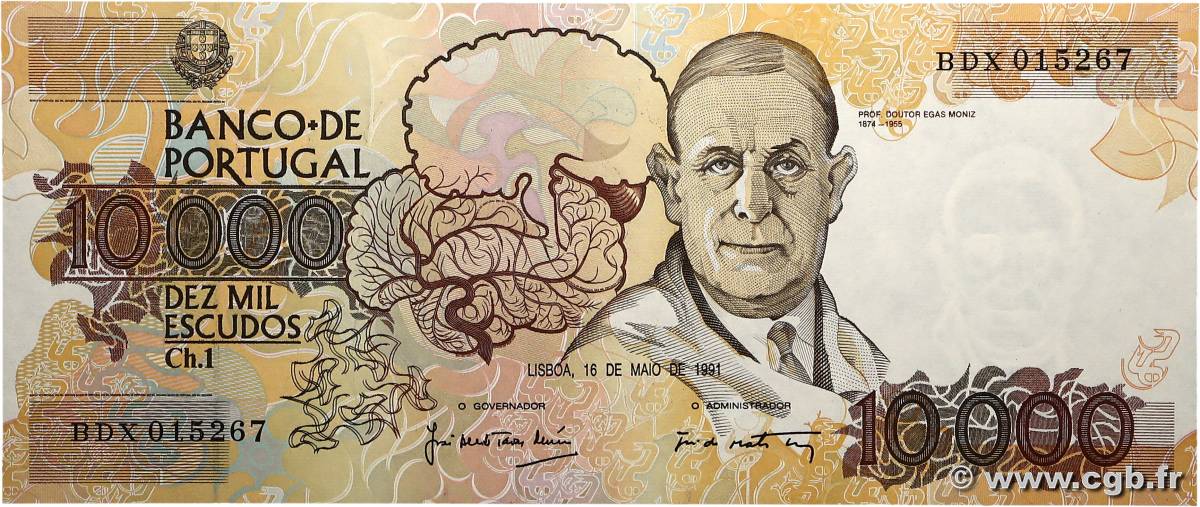 10000 Escudos PORTUGAL  1991 P.185c NEUF
