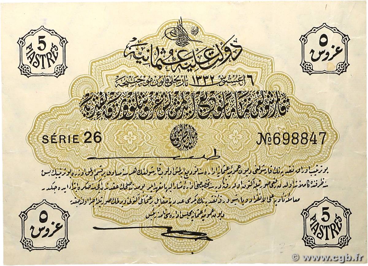 5 Piastres TURQUIE  1916 P.087 SUP