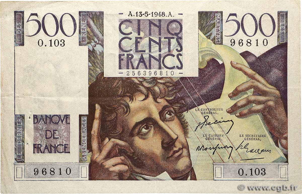 500 Francs CHATEAUBRIAND FRANCE  1948 F.34.08 VF+