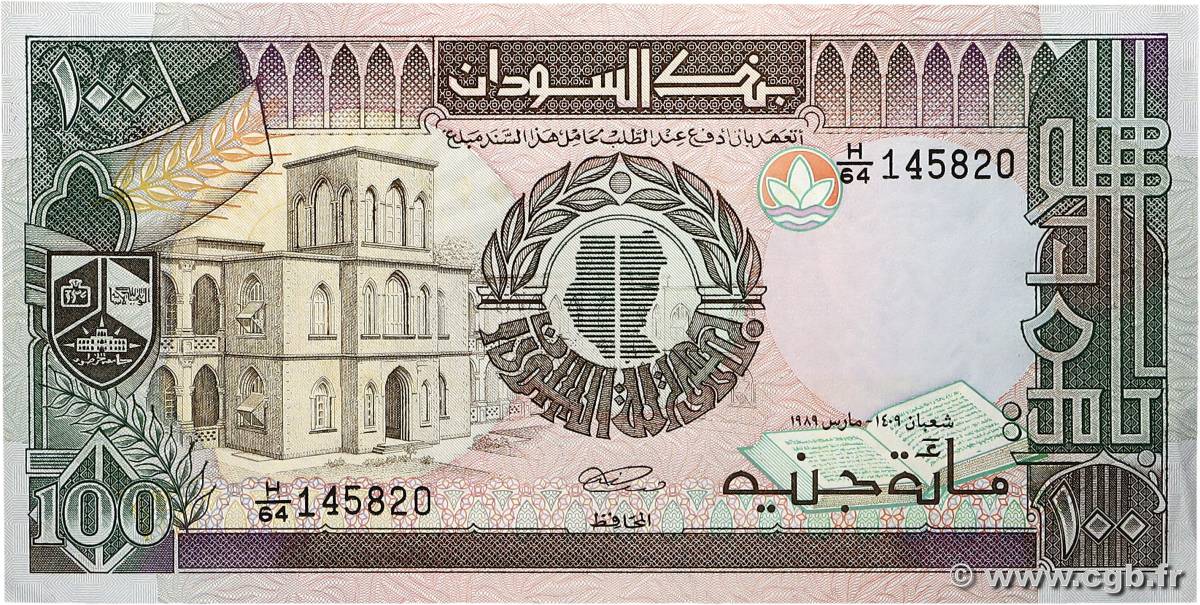 100 Pounds SUDáN  1989 P.44b SC