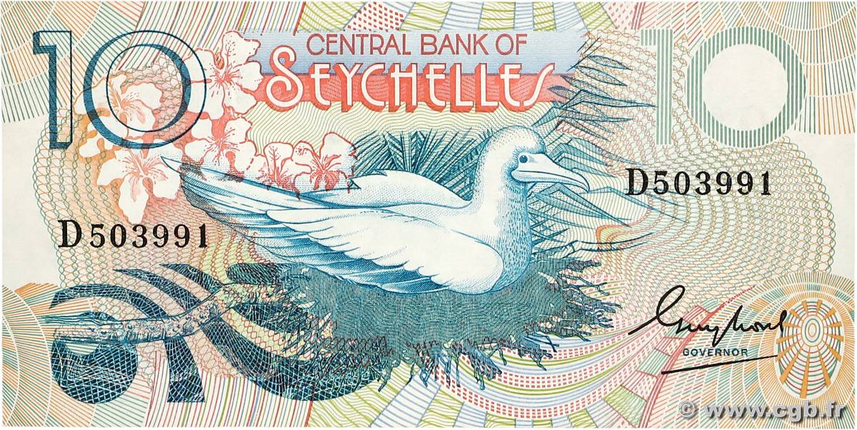 10 Rupees SEYCHELLES  1983 P.28a AU