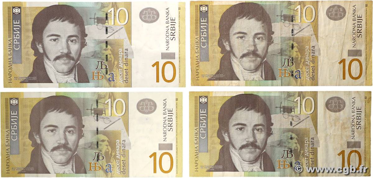 10 Dinara Lot SERBIA  2006 P.46a q.BB