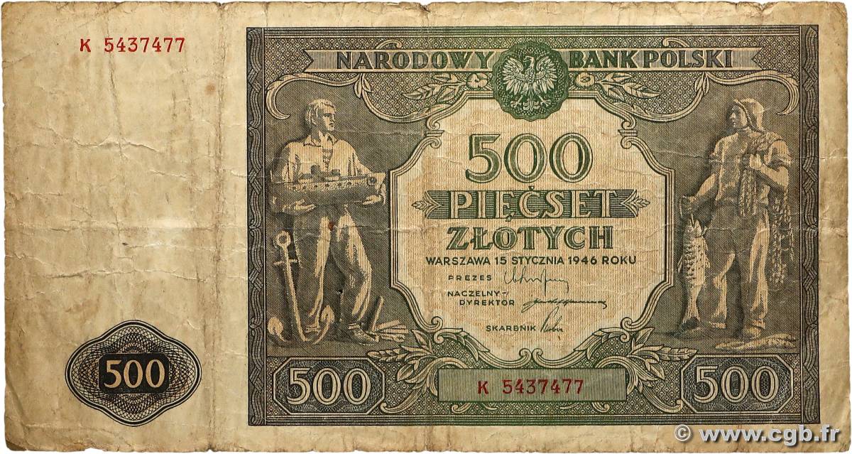 500 Zlotych POLONIA  1946 P.121 RC