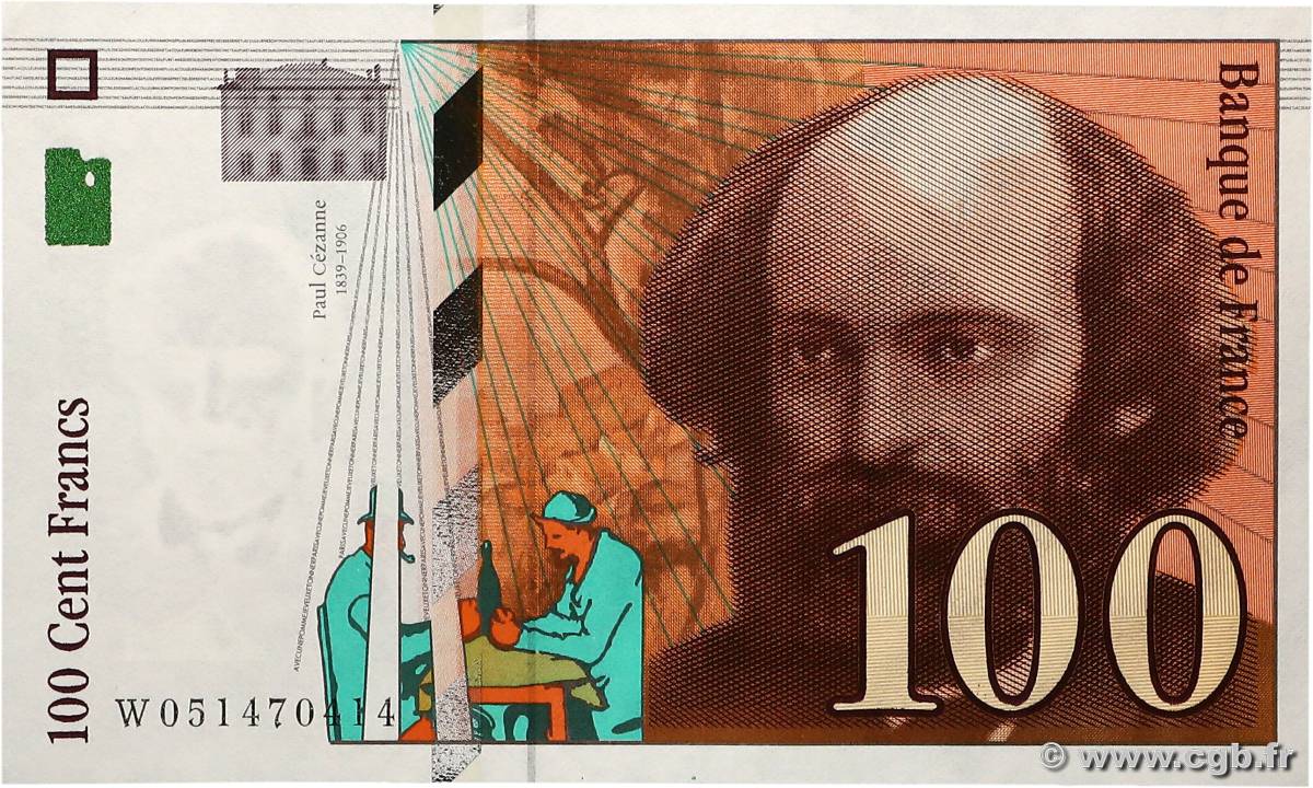 100 Francs CÉZANNE FRANCE  1998 F.74.02 pr.NEUF