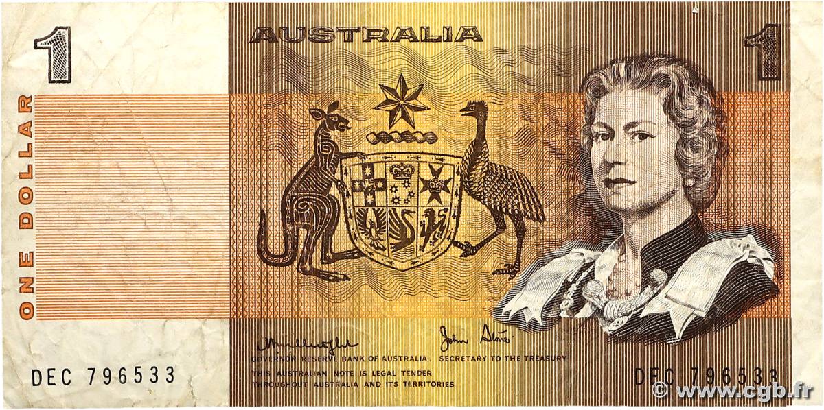 1 Dollar AUSTRALIA  1979 P.42c BC
