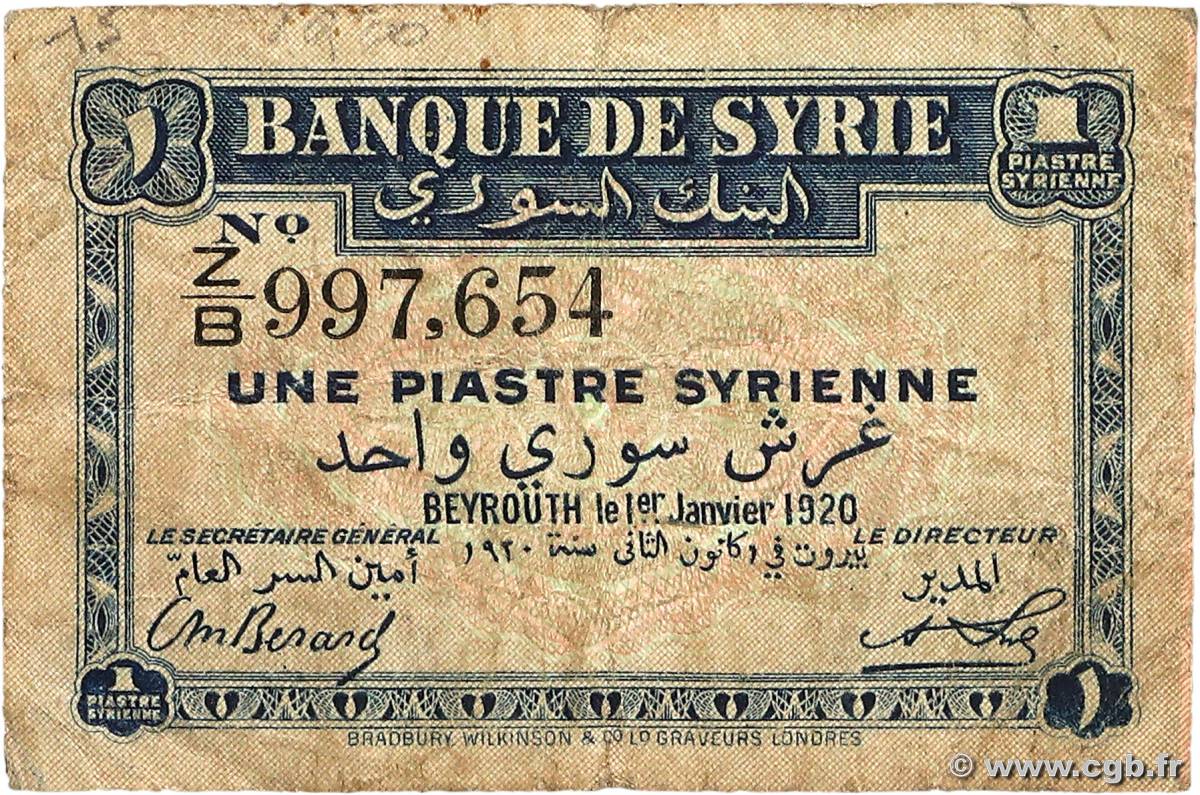 1 Piastre SIRIA  1920 P.006 BC