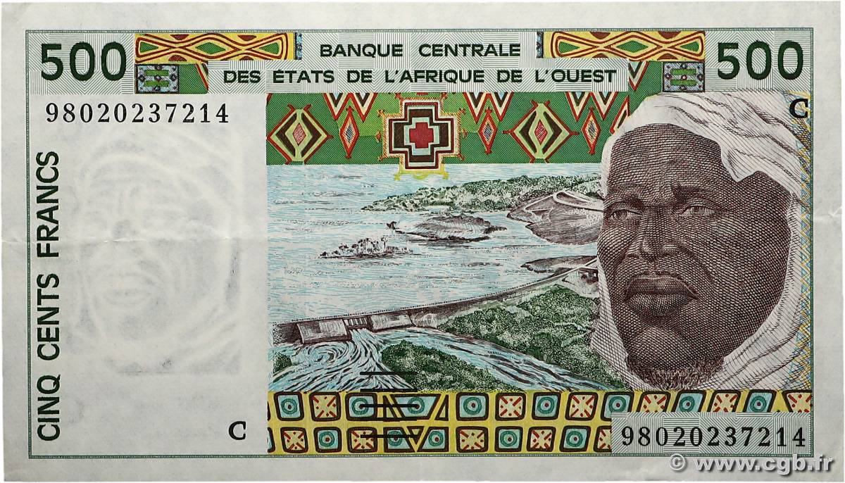500 Francs WEST AFRICAN STATES  1998 P.310CI VF+