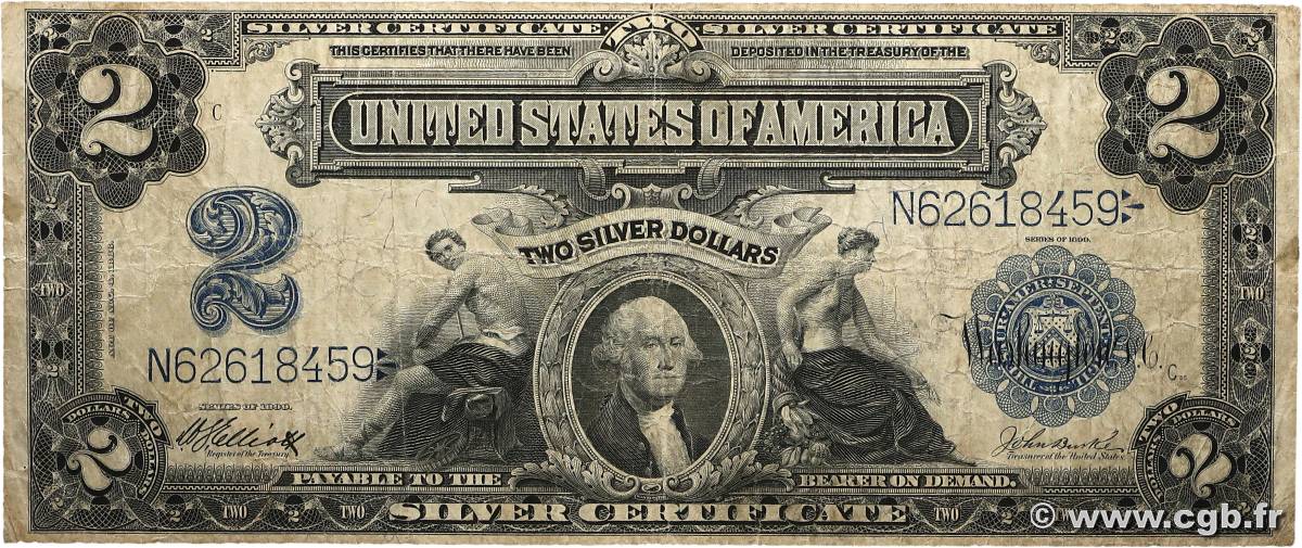 2 Dollars ESTADOS UNIDOS DE AMÉRICA  1899 P.339 RC+