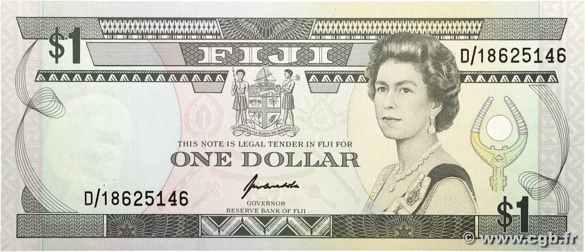 1 Dollar FIJI  1993 P.089a UNC