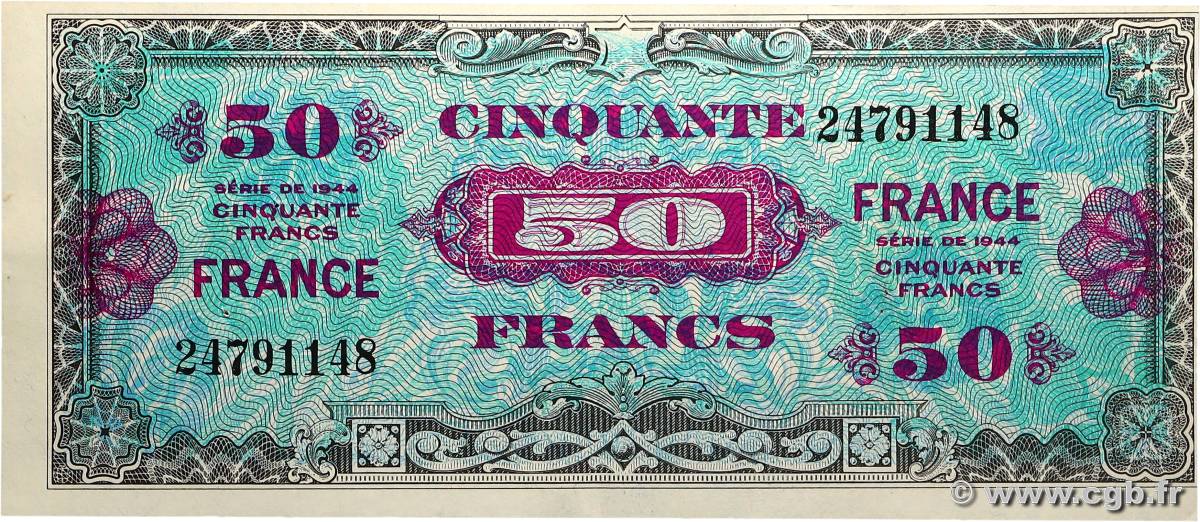 50 Francs FRANCE FRANCE  1945 VF.24.01 XF