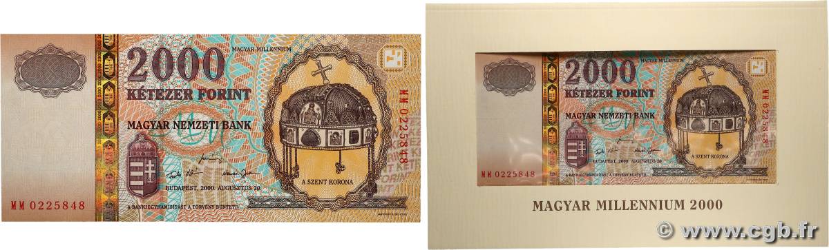 2000 Forint Set de présentation HUNGARY  2000 P.186a UNC