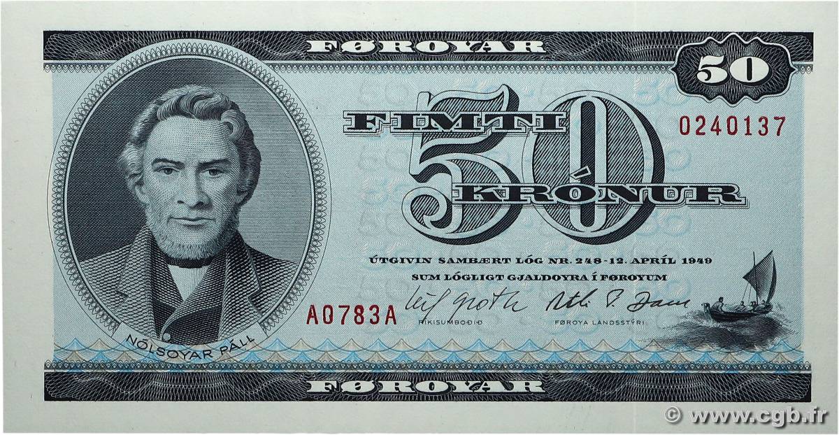 50 Kronur ÎLES FEROE  1978 P.20a pr.NEUF
