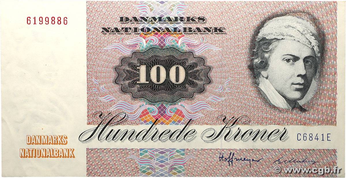 100 Kroner DANEMARK  1984 P.051k SUP