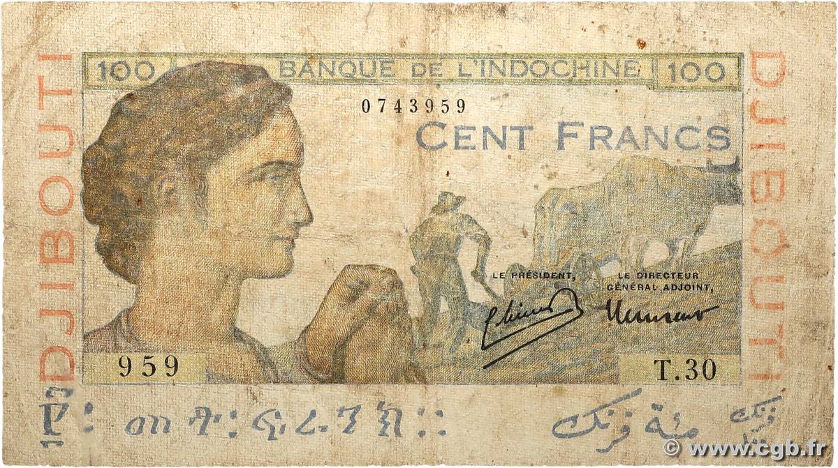 100 Francs DJIBOUTI  1946 P.19A B+