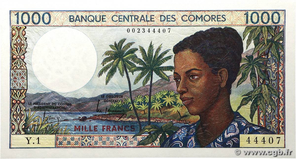 1000 Francs COMORES  1984 P.11a NEUF