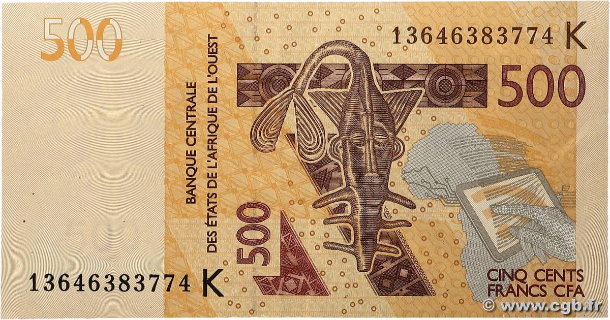 500 Francs WEST AFRICAN STATES  2013 P.719Kb XF+