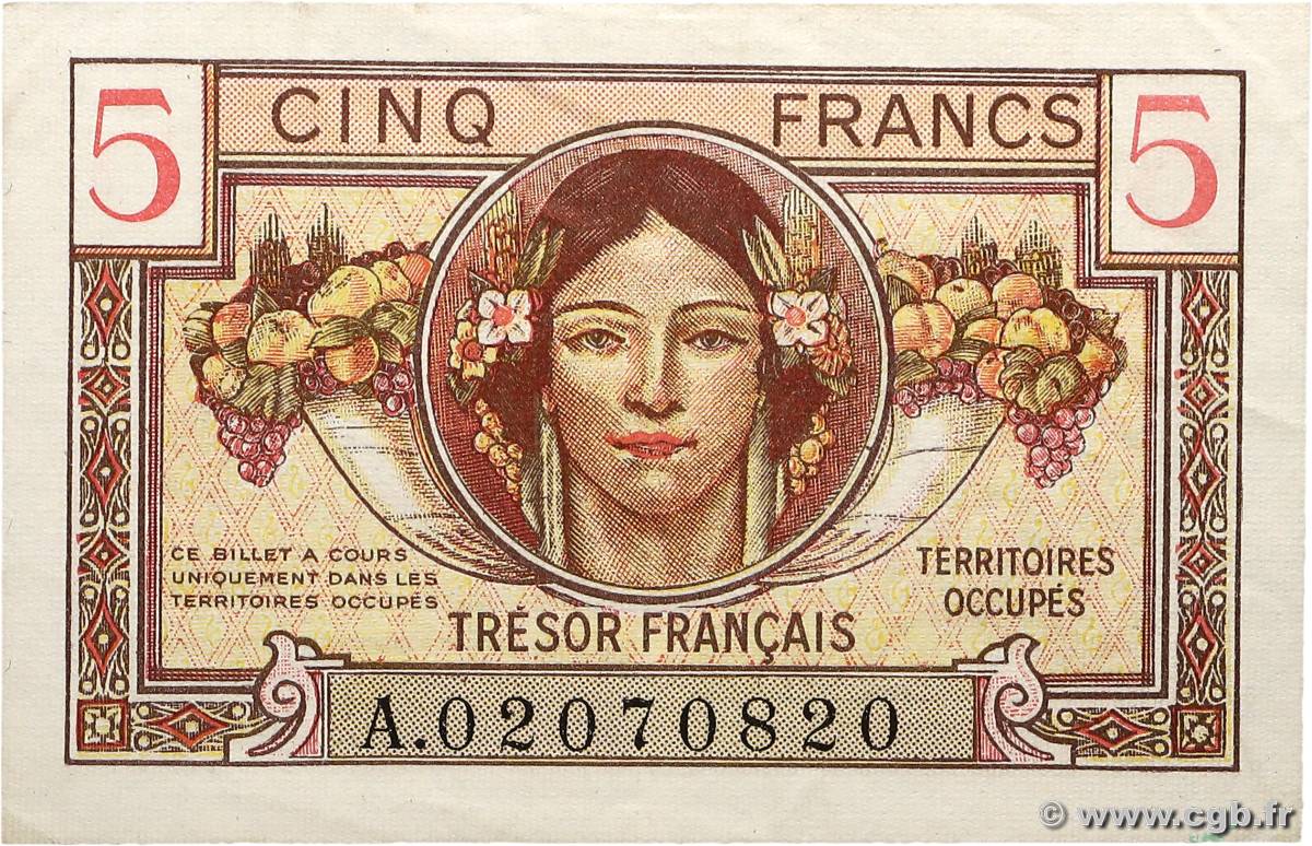 5 Francs TRÉSOR FRANÇAIS FRANCE  1947 VF.29.01 SUP+
