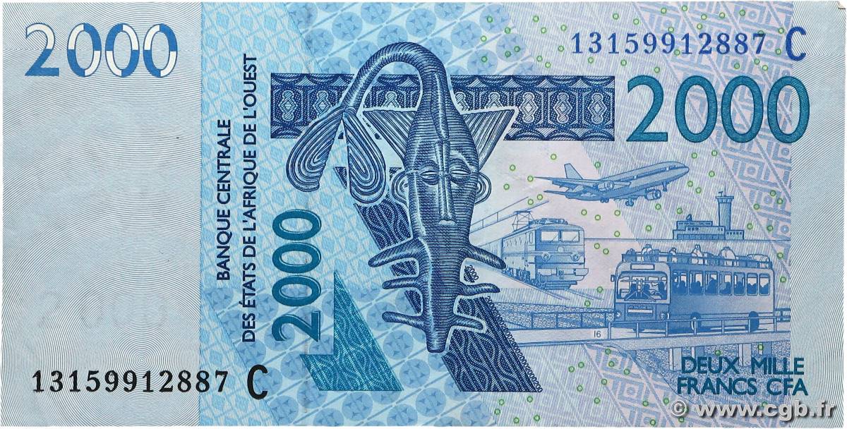 2000 Francs WEST AFRICAN STATES  2013 P.316Cm VF+