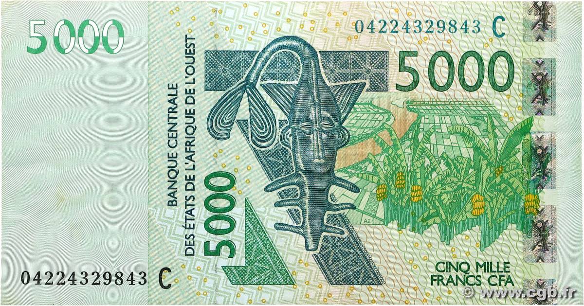 5000 Francs ÉTATS DE L&nbsp;AFRIQUE DE L&nbsp;OUEST  2004 P.317Cb TTB