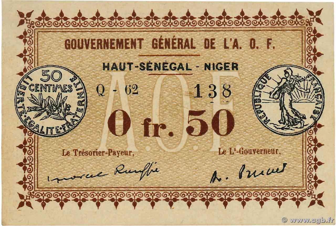 50 Centimes AFRIQUE OCCIDENTALE FRANÇAISE (1895-1958)  1917 P.01 SPL+