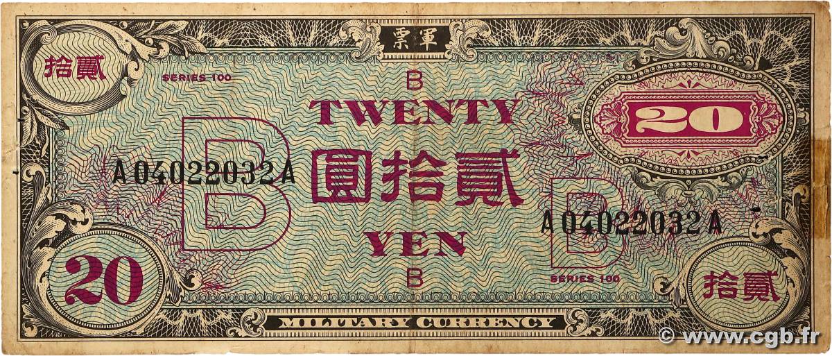 20 Yen JAPON  1945 P.073 TB