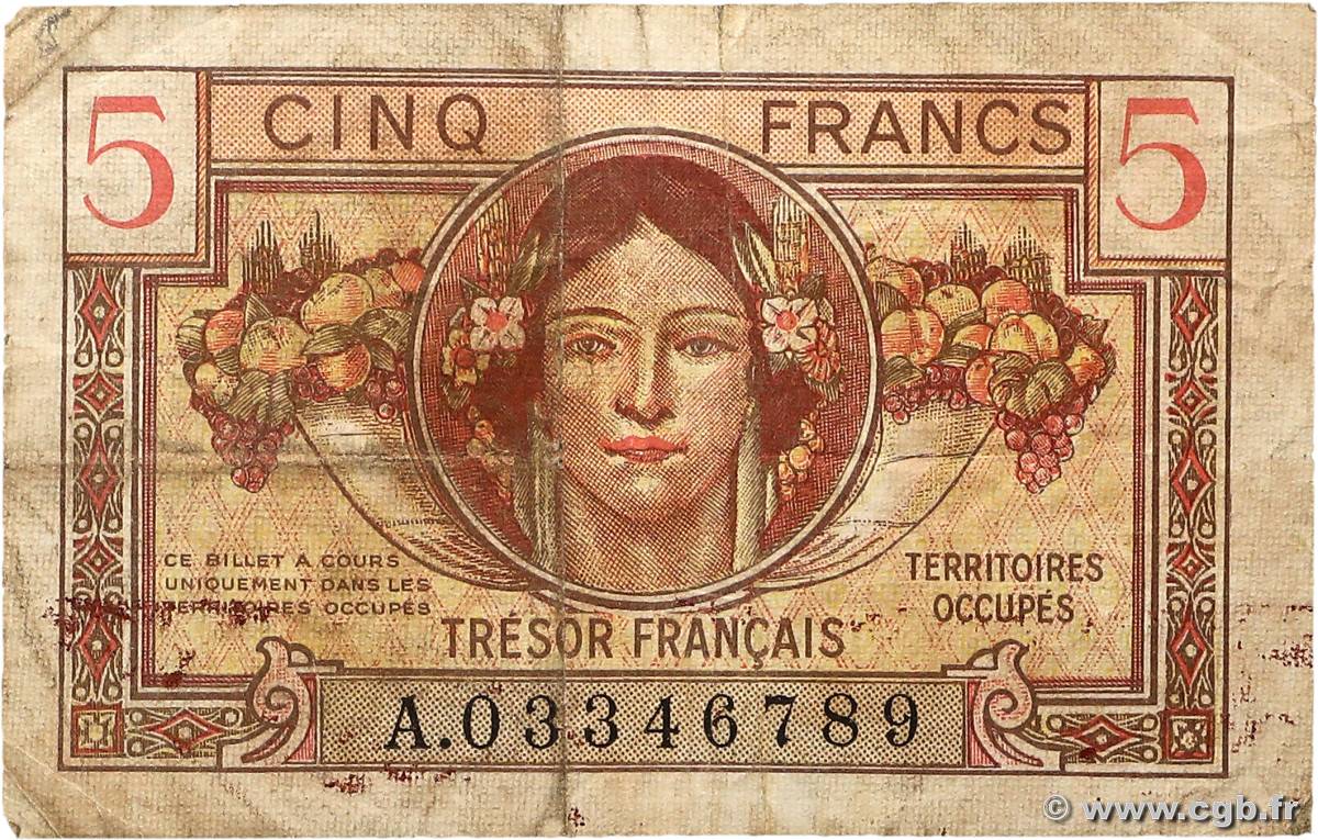 5 Francs TRÉSOR FRANÇAIS FRANCE  1947 VF.29.01 B+