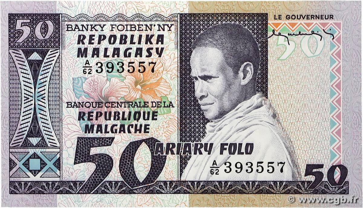 50 Francs - 10 Ariary MADAGASCAR  1974 P.062 NEUF