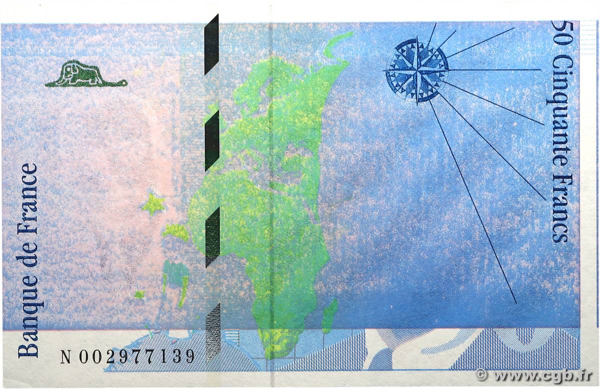 50 Francs SAINT-EXUPÉRY Fauté FRANCE  1992 F.72.01T pr.NEUF