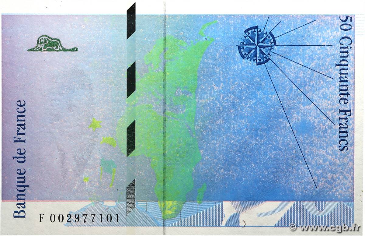 50 Francs SAINT-EXUPÉRY Fauté FRANCE  1992 F.72.01T NEUF