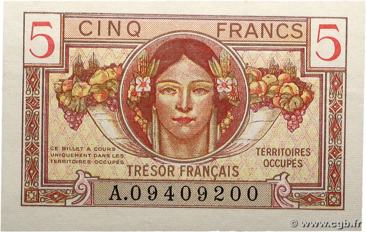 5 Francs TRÉSOR FRANÇAIS FRANCE  1947 VF.29.01 pr.NEUF