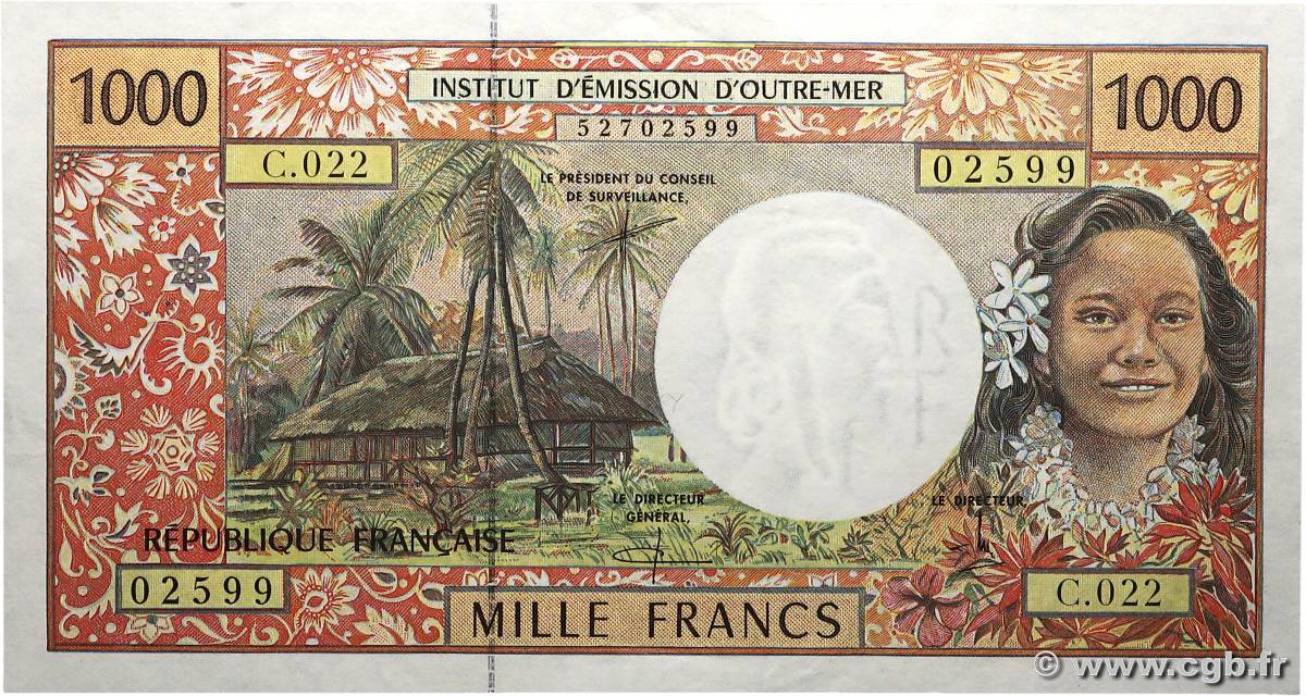 1000 Francs POLYNÉSIE, TERRITOIRES D OUTRE MER  1996 P.02e SUP