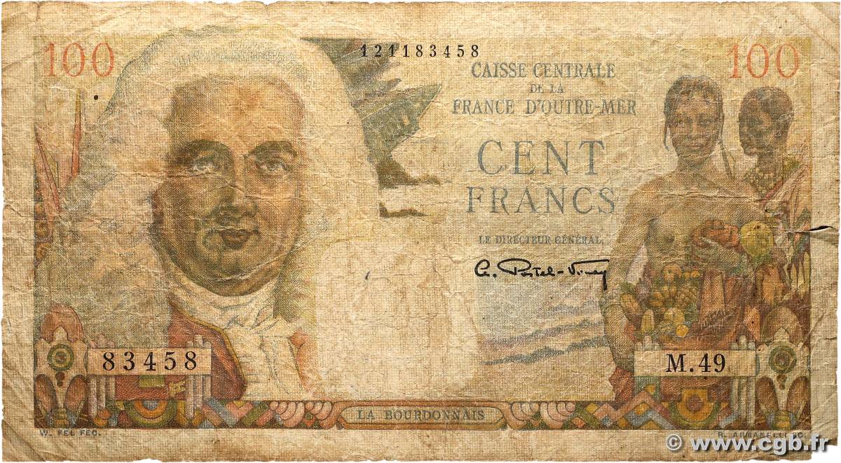 100 Francs La Bourdonnais CCFOM AFRIQUE ÉQUATORIALE FRANÇAISE  1947 A.133a pr.B