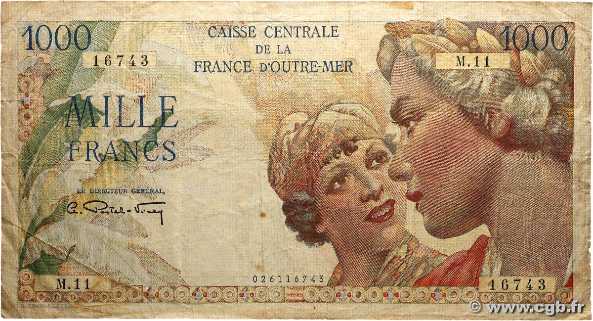 1000 Francs Union Française CCFOM AFRIQUE ÉQUATORIALE FRANÇAISE  1947 A.135a pr.TB
