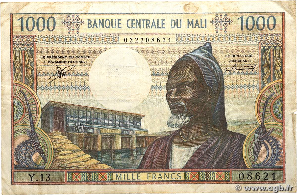 1000 Francs MALI  1970 P.13b S