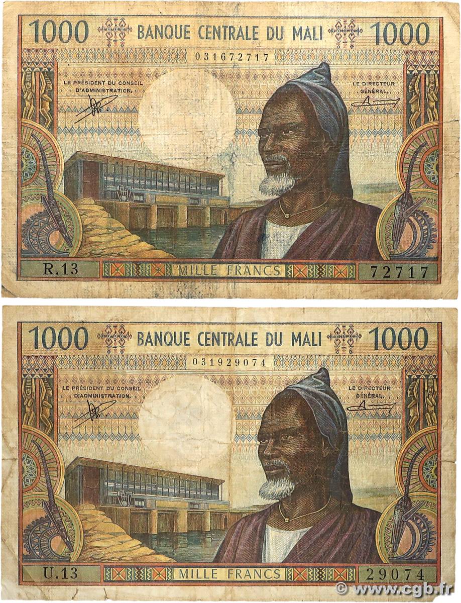 1000 Francs Lot MALI  1970 P.13b B+
