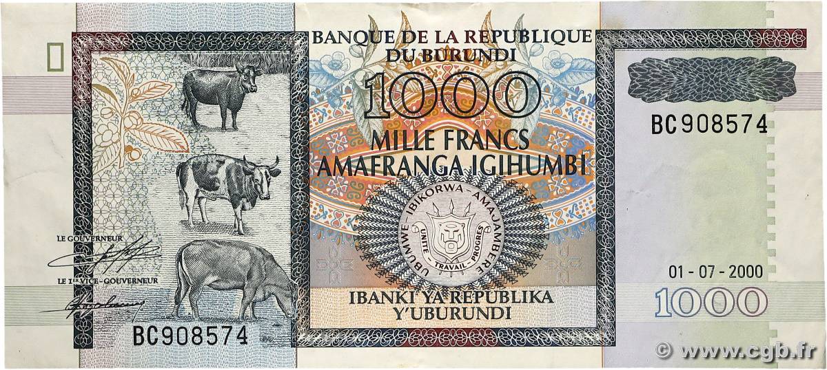 1000 Francs BURUNDI  2000 P.39 VF+