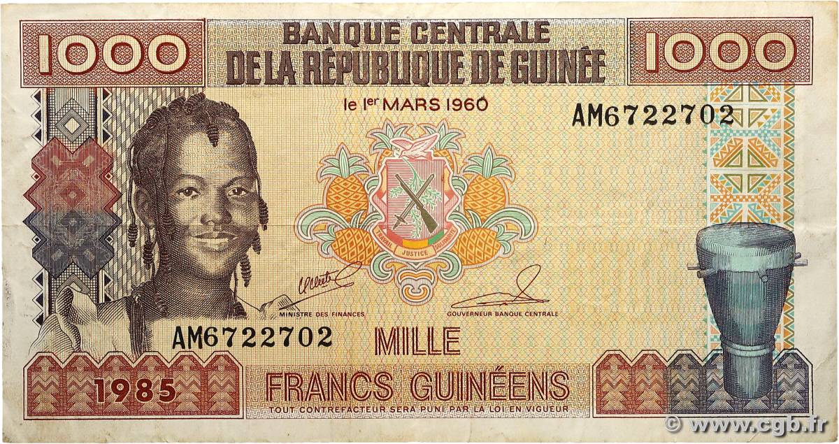 1000 Francs Guinéens GUINÉE  1985 P.32a TTB