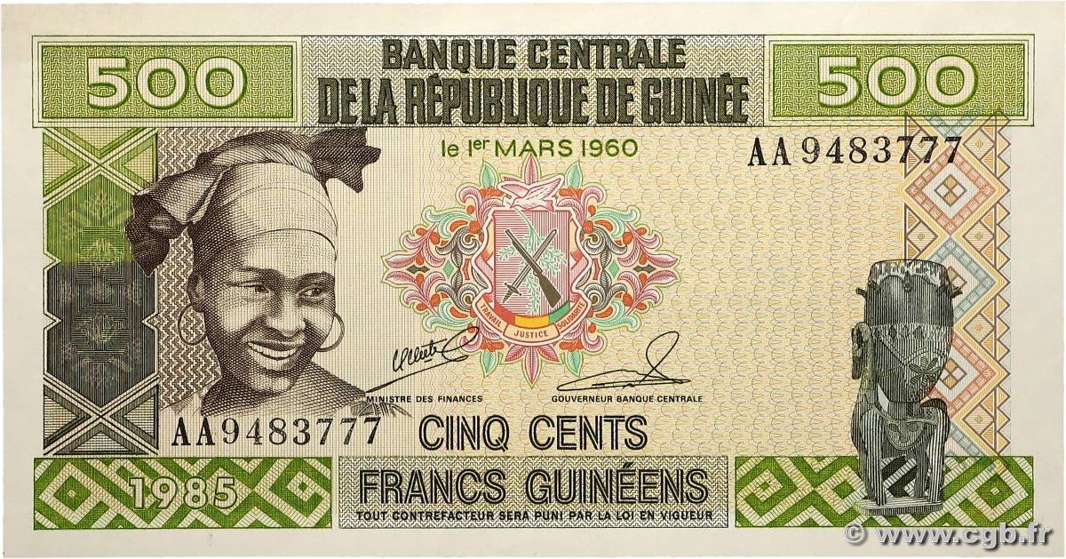 500 Francs Guinéens GUINÉE  1985 P.31a NEUF